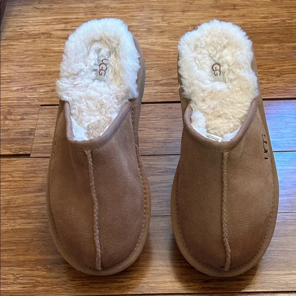 UGG Tan Suede Slip-On Slippers - Picture 1 of 7